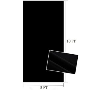 5 x 10 FT Portrait Photography Backdrop Black, Velvet Fabric Photo Screen Non-Reflective Photo Background for Studio Product Shooting Props, BEIYANG