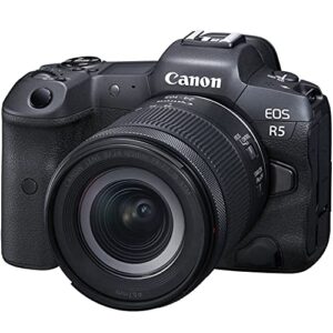canon eos r5 full frame mirrorless camera + rf 24-105mm f4-7.1 is stm zoom lens kit, black (4147c002 body + 4111c002 lens)