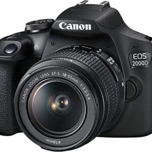 Canon EOS 2000D (Rebel T7) DSLR Camera with EF-S 18-55mm f/3.5-5.6 DC III Lens 3 Lens Kit Bundled with Complete Photo Bundle + 64GB Card + Extra Battery + 3PC Filter Kit + More (Renewed)