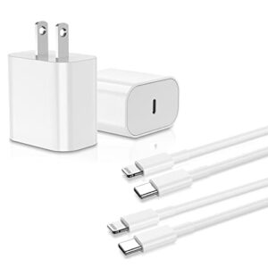 for iphone apple 13 12 14 fast charger cable【apple mfi certified】20w usb c wall charger plug and usbc to lightning cable cord 6ft, charging block power adapter cube brick for iphone 13/12 pro/11,ipad