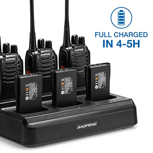 BAOFENG BF-888S Six-Way Charger Multi Unit Charger Base for BF-888S H-777 BF-88ST Walkie Talkie and Battery, 1Pack