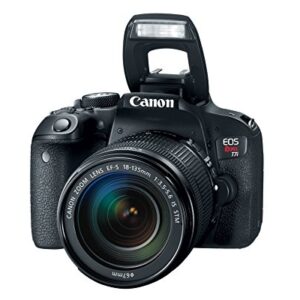 Canon EOS Rebel T7i DSLR Camera with 18-55mm Lens - Black (Renewed)