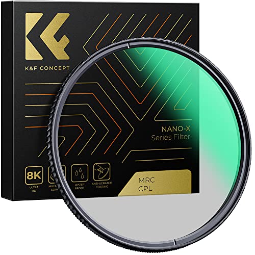 72mm Circular Polarizers Filter, K&F Concept 72MM Circular Polarizer Filter HD 28 Layer Super Slim Multi-Coated CPL Lens Filter (Nano-X Series)