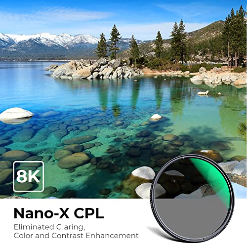 72mm Circular Polarizers Filter, K&F Concept 72MM Circular Polarizer Filter HD 28 Layer Super Slim Multi-Coated CPL Lens Filter (Nano-X Series)