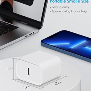 USB C Charger, 2 Pack 20W PD USB C Adapter iPhone Charger Block Type C Fast Charging Compatible with iPhone 14 13 12 11 Pro Max, 14 Plus, XR XSMAX, iPad, Google Pixel 4XL/4/3XL