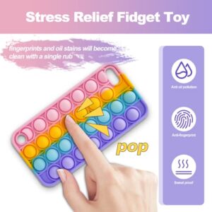 iPod Touch 7 Pop it Case, Kakotomy Stress Relief Fidget Toy Push Pop Bubble Sensory Silicone Cute Design Protective Girls Women Case for Apple iPod Touch 5/6/7th Generation