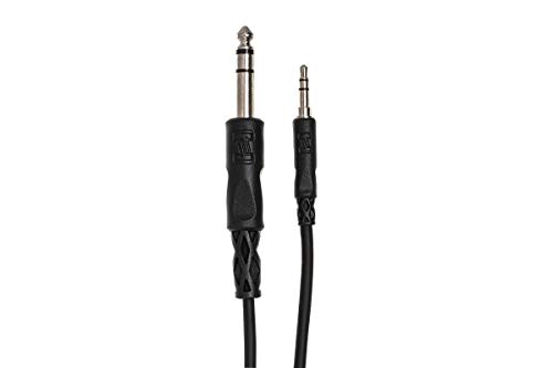 Hosa CMS-105 3.5 mm TRS to 1/4" TRS Stereo Interconnect Cable, 5 Feet