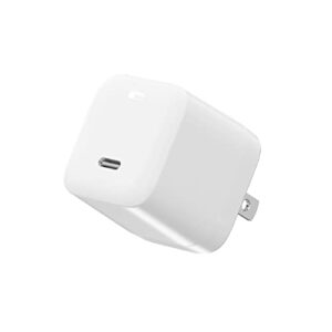 talk works usb-c wall charger compatible w/iphone 13/13 pro/13 pro max/14/14 plus/14 pro/14 pro max, laptop computers – single port fast wall charger block cube (white)