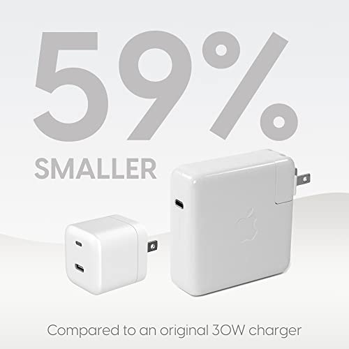 TALK WORKS USB-C Wall Charger Compatible w/iPhone 13/13 Pro/13 Pro Max/14/14 Plus/14 Pro/14 Pro Max, Laptop Computers - Single Port Fast Wall Charger Block Cube (White)