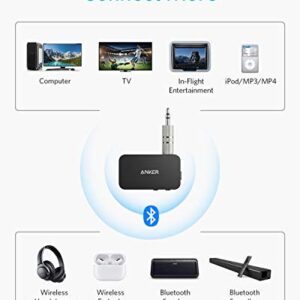 Anker Soundsync Bluetooth 5.0 Transmitter, 13-Hour Long Battery Life, aptX Low Latency, Dual Device Connection for TV, PC, CD Player, iPod / MP3 / MP4 Player, iPad/iPad Air/iPad Mini, and More