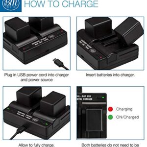 BM Premium BP-727 Battery and Charger for Canon Vixia HFR80, HFR82, HFR800, HFR30, HFR32, HFR300, HFR40, HFR42, HFR400, HFR50, HFR52, HFR500, HFR60, HFR62, HFR600, HFR70, HFR72, HFR700, HFM52, HFM500