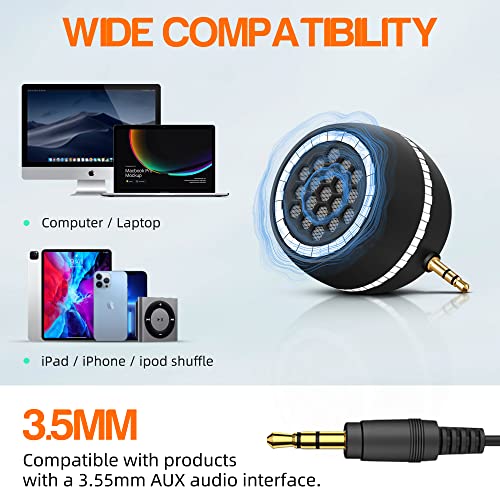 FIYAPOO Mini Portable Speaker, 3W Mobile Phone Speaker Line-in Speaker with 3.5mm AUX Audio Interface for Smartphone/Tablet/Computer