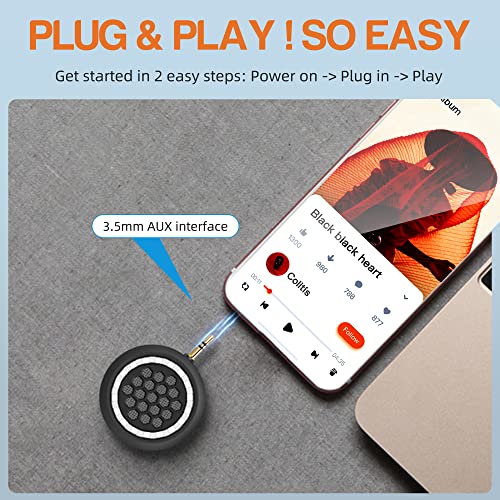 FIYAPOO Mini Portable Speaker, 3W Mobile Phone Speaker Line-in Speaker with 3.5mm AUX Audio Interface for Smartphone/Tablet/Computer