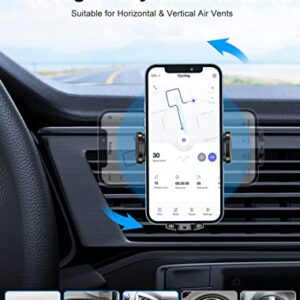 Ruiwwo Phone Mount for Car, Hands Free Cell Phone Holder Car, [Upgraded Vent Clip] Universal Air Vent Car Phone Holder Mount Compatible with iPhone 14 Pro Max/13 Pro/12/11, Samsung Galaxy S20/Note 10