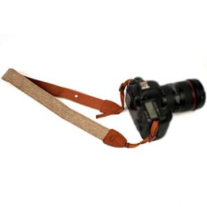 WANBY Camera Strap Brown Canvas Neck Shoulder Strap with Quick Release Buckles for DSLR SLR