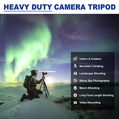 Camera Tripod, 80/84 inches Heavy Duty Tripod for Camera and Phone, 82" Camera Monopod Tripod, DSLR Binoculars Spotting Scope Camcorders Video Tripod Stand, 360 Degree Ball Head, 35 lbs Loads