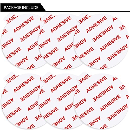 AZXYI Very High Bond Sticky Adhesive for Dashboard Pad Mounting Disk, 6pcs Car Sticky Adhesive Replacement, Double Sided Stickers Adhesive for Suction Cup Dashboard Disc, GPS, Windshield, Dash Cam