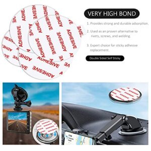 AZXYI Very High Bond Sticky Adhesive for Dashboard Pad Mounting Disk, 6pcs Car Sticky Adhesive Replacement, Double Sided Stickers Adhesive for Suction Cup Dashboard Disc, GPS, Windshield, Dash Cam