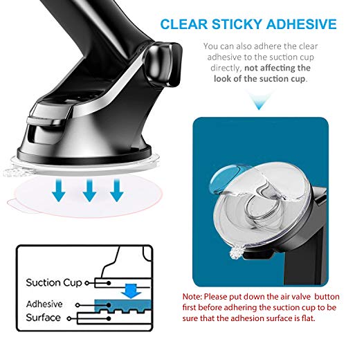 AZXYI Very High Bond Sticky Adhesive for Dashboard Pad Mounting Disk, 6pcs Car Sticky Adhesive Replacement, Double Sided Stickers Adhesive for Suction Cup Dashboard Disc, GPS, Windshield, Dash Cam