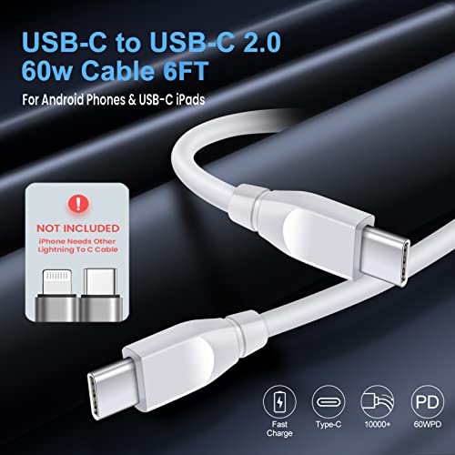 Samsung S23 Super Fast Charger Type C Wall Charger Block +6FT USB C Charger Cord for Google Pixel 7 Pro 6a,Samsung Galaxy S23 Ultra,A14,A13,A03s,A04s,S22 FE,S21,S20A12,A20,A21,A50,A51,Note20