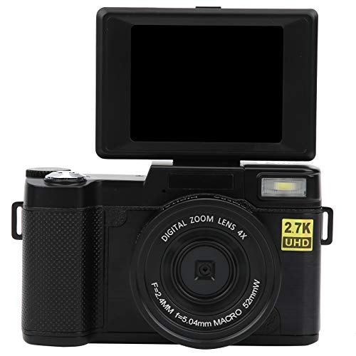 Zunate WiFi Digital Camera, 48MP Compact Camera, 2.7K HD Video Recorder Household Digital Camera, 800mAh, Mirrorless Camera with 180 Degree Rotatable Flip Screen