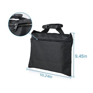 4 Packs Sandbags, Heavy Duty Sand Bags, Sand Bags Heavy Duty with Zipper and Buckle Straps for Support Light Stand