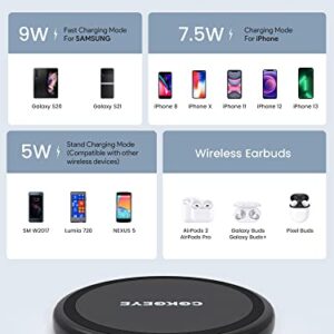Wireless Charger, 15W Max Fast Wireless Charging Pad 2-Pack Compatible with iPhone 13/13 Pro/13 Mini/13 ProMax/12/SE/11/Samsung Galaxy S21/S20/Note 10/Edge Note 20Ultra/S10, AirPods Pro