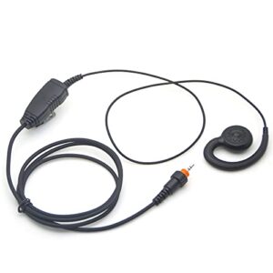 kymate hkln4455 hkln4602 clp1010 clp1040 clp1060 clp446 clp1083e clp446e clpe plus earpiece with ptt mic for motorola solutions business radios single pin shotr cord swivel headset