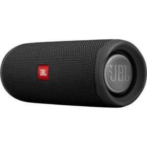 JBL FLIP 5 Portable Wireless Bluetooth IPX7 Waterproof Speaker Bundle with Boomph Microfiber Cloth and USB Type-C Cable - Black