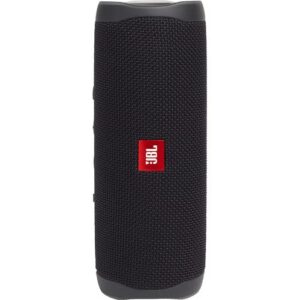 JBL FLIP 5 Portable Wireless Bluetooth IPX7 Waterproof Speaker Bundle with Boomph Microfiber Cloth and USB Type-C Cable - Black