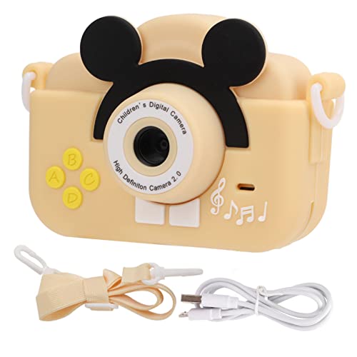 Entatial Kids Photo Video Camera, High Definition Kids Digital Camera Multifunctional Comfortable for Kids for Gifts(Beige)