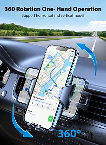 VICSEED Car Phone Holder Mount,[Innovative Mirror Design]Air Vent Phone Mount for Car[Military-grade Stability]Phone Holder Car Easy to Use Car Phone Mount Fit for iPhone 13 14 All Phones & Thick Case