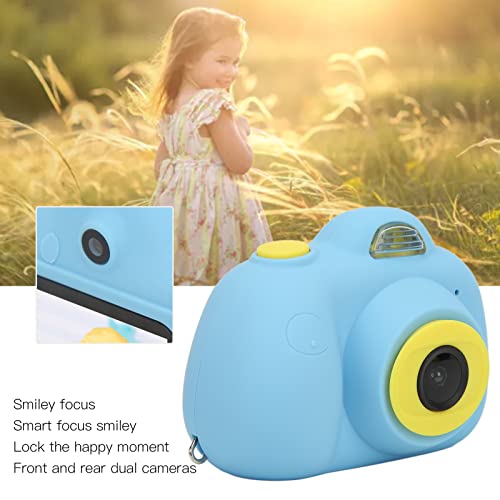 Jopwkuin Mini Camera, 2 Inch Hd Screen Kids Digital Camera Dual Camera Portable Camera Cartoon Toys Video Camera for Children Gifts, 32G Memory Card