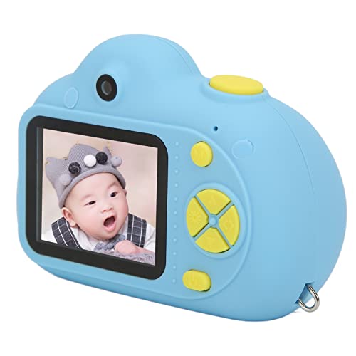 Jopwkuin Mini Camera, 2 Inch Hd Screen Kids Digital Camera Dual Camera Portable Camera Cartoon Toys Video Camera for Children Gifts, 32G Memory Card