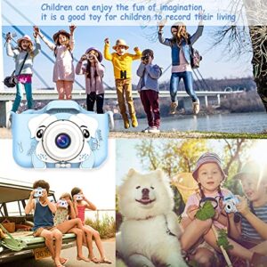 URMAGIC Kids Camera for Girls and Boys,2 Inch HD Screen 2000w Dual-Camera, Children Camera Digital Video,32GB SD Card Include, Kid Toys Gift for Christmas Birthday, for 3 - 12 Years Old Boys Girls