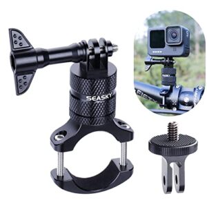 seasky mountain bike bicycle motorcycle handlebar mount clip aluminum alloy bracket suitable for gopro hero 11/10/9/8 black sport camera insta360 one x2 x3 360 dji osmo action 2 3