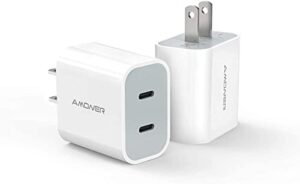 usb c charger, amoner 2pack type c fast charger, dual port 25w pd fast usb c iphone wall charger compatible with iphone 14/13/12/12 mini/12 pro/12 pro max, iphone 11/11 pro/11 pro max, xr/xs/x/8