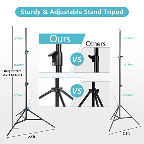 Heavy Duty Backdrop Stand, 6.5 x 10ft Adjustable Photo Backdrop Stand for Parties, Back Drop Banner Stand Support System Kit for Photoshoot, Portrait, Studio Photography, Baby Shower…