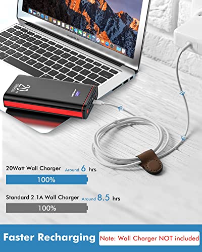 Ayeway Battery Pack USB C Portable Charger PD 20W Fast Charging 26800mAh Power Bank with Type C Output,External Battery Phone Charger for iPhone 13,14,MacBook,Samsung Galaxy,Camping Lantern,USB Fan.