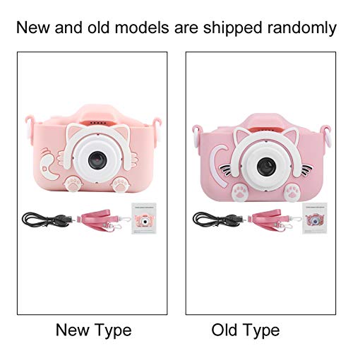Dpofirs Kids Camera, 2400W Pixels Children Camera 2 Inch Screen, Front Rear Taking Pictures, Fun Camera Gifts for Exploring World with Anti-Lost Rope(Pink)