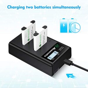 Powerextra NP-45 NP-45S Replacement 2 x Batteries and LCD Charger Compatible with Fujifilm INSTAX Mini 90 FinePix XP20 XP30 XP 60 XP70 XP80 XP90 XP120 XP130 XP140 T360 T400 T500 T510 T550 T560