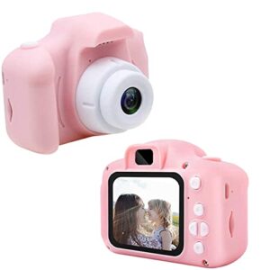 hopwin kids mini camera toy, hd digital video cameras for boys girls, portable children video record camera with 512mb sd-card, multiple photo frames (one size, pink)