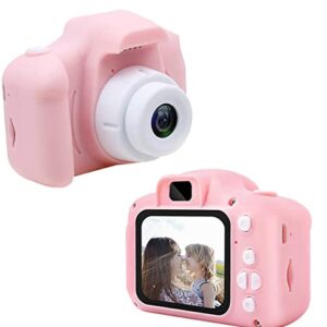 Hopwin Kids Mini Camera Toy, HD Digital Video Cameras for Boys Girls, Portable Children Video Record Camera with 512MB SD-Card, Multiple Photo Frames (One Size, Pink)