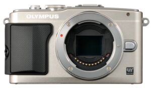 olympus e-pl5 16mp mirrorless digital camera with 3-inch lcd, body only (silver)