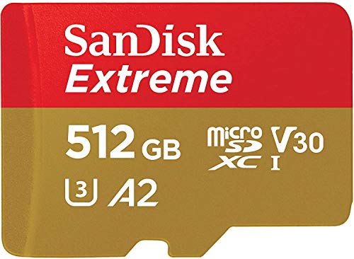 SanDisk Extreme 512GB V30 A2 MicroSDXC Memory Card Works with DJI Mavic 3 Fly, Mavic 3 Cine, Mavic 3 Drone (SDSQXAV-512G-GN6MN) 4K U3 UHS-I Bundle with 1 Everything But Stromboli Micro SD Card Reader