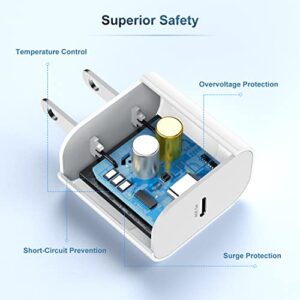 iPhone 13 14 Charger Block, 2Pack 20W USB C Wall Charger Plug Block and PD,Type-C Apple iPhone Fast Charging Power Adapter Cube Brick for iPhone 14 Pro Max/13 mini/12/12 Pro/11,iPad Pro,Samsung Galaxy