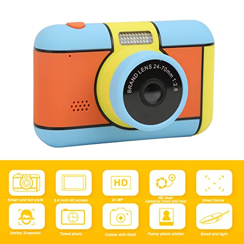 Yadoo Selfie Camera, Mini Digital Camera Toys, 1080P High Definition Video Camera, Portable Kids Camera with Dual Camera, Smart Focus, Smiling Snapshot, Timed Photo, Comes with Flash