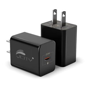 usb c wall charger(2 pack) – 20w usb c charger pd fast charger block compatible with iphone 13