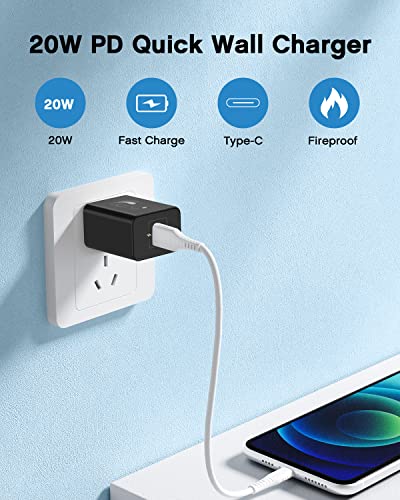 USB C Wall Charger(2 Pack) - 20W USB C Charger PD Fast Charger Block Compatible with iPhone 13