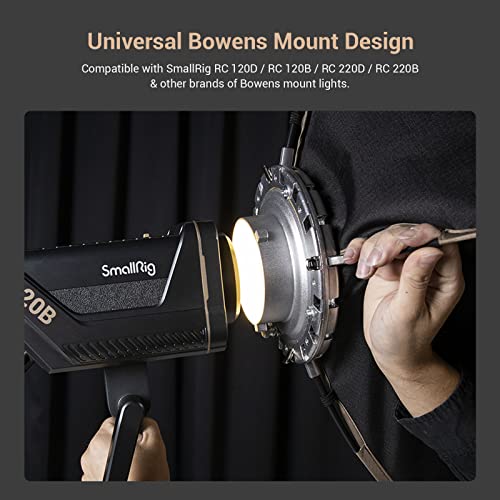 SMALLRIG Strip Softbox with Quick Release Pressing Design, 30 x 120cm (11.8" x 47.2") Bowens Mount Softbox with Beam Grid & Diffusers for Studio Lighting, RA-R30120 - 3931